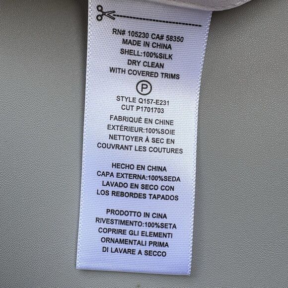 Equipment Femme Black White Stars Starry Night Silk Blouse Small Preppy Office - Picture 10 of 11